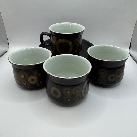 Denby Arabesque Short Coffee Cup and Saucer Set of 4. - Picture 1 of 13